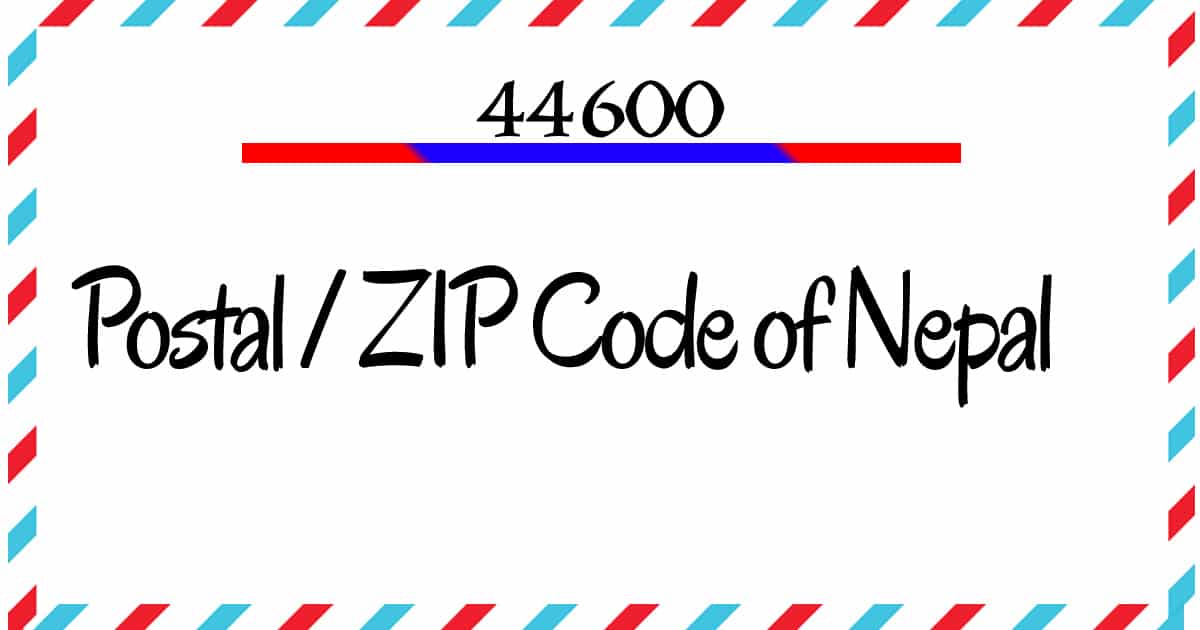 Postal Code / ZIP Code for Nepal