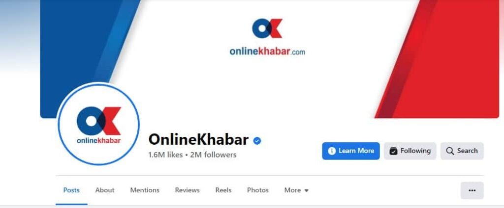 onlinekhabar, one of the most followed facebook page from nepal