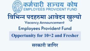 Karmachari Sanchaya Kosh Employees Provident Fund Vacancy