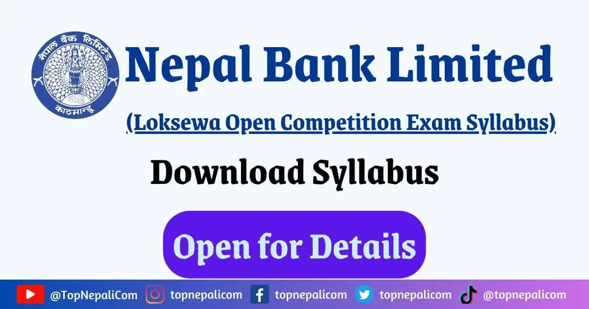 Nepal Bank Limited Syllabus for Loksewa Exams