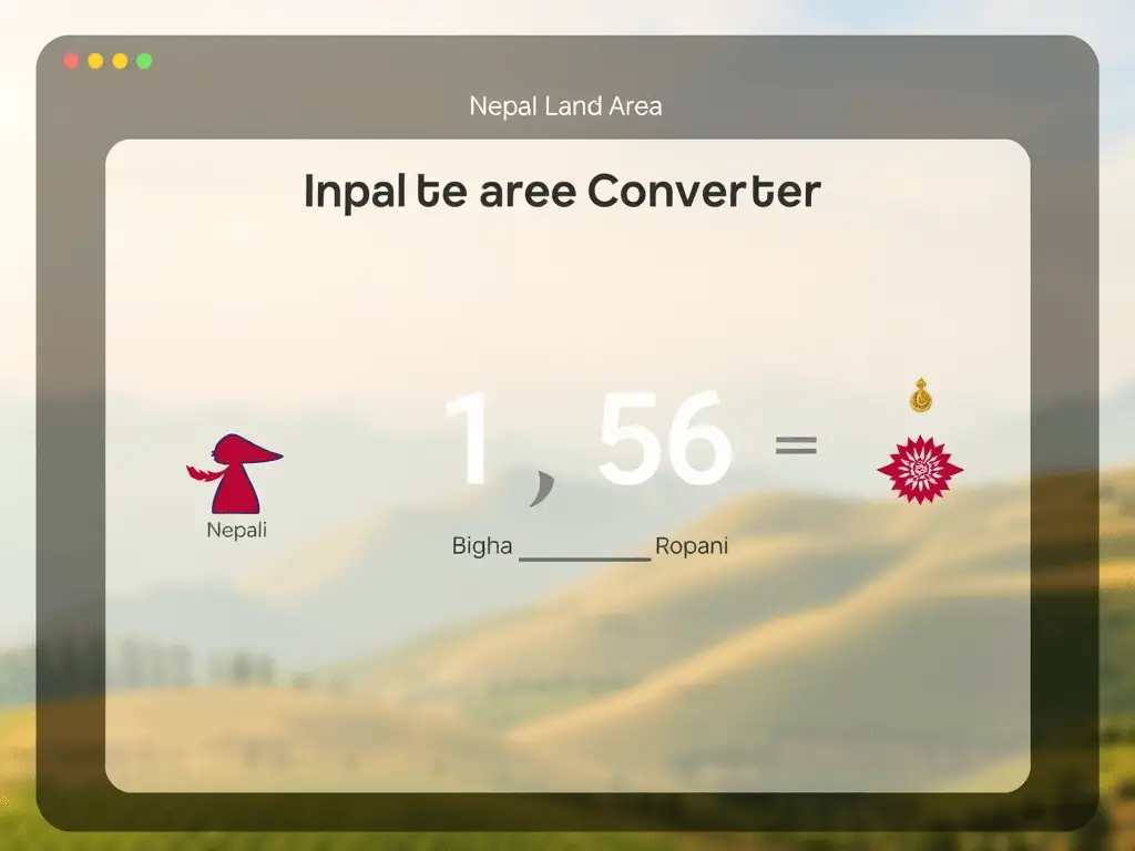 Nepali Land area Converter – Bigha to ropani